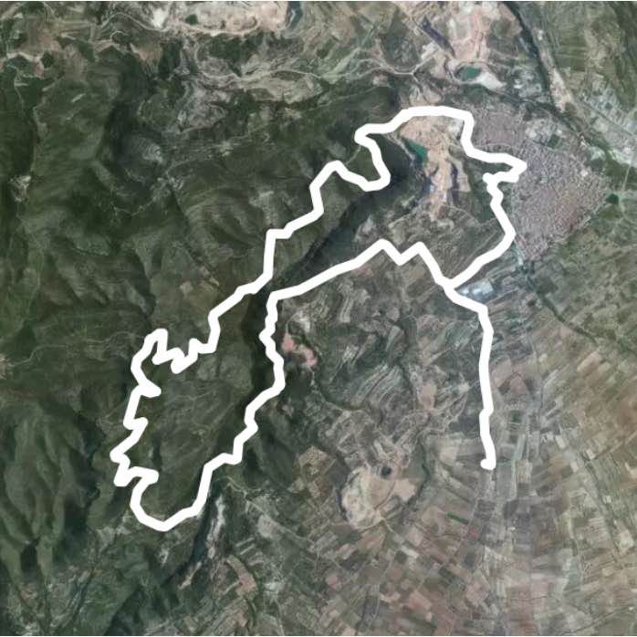 Villar of the Archbishop walking route map in Villar del Arzobispo