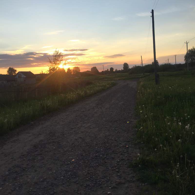 Evening walking route map in Yelnya