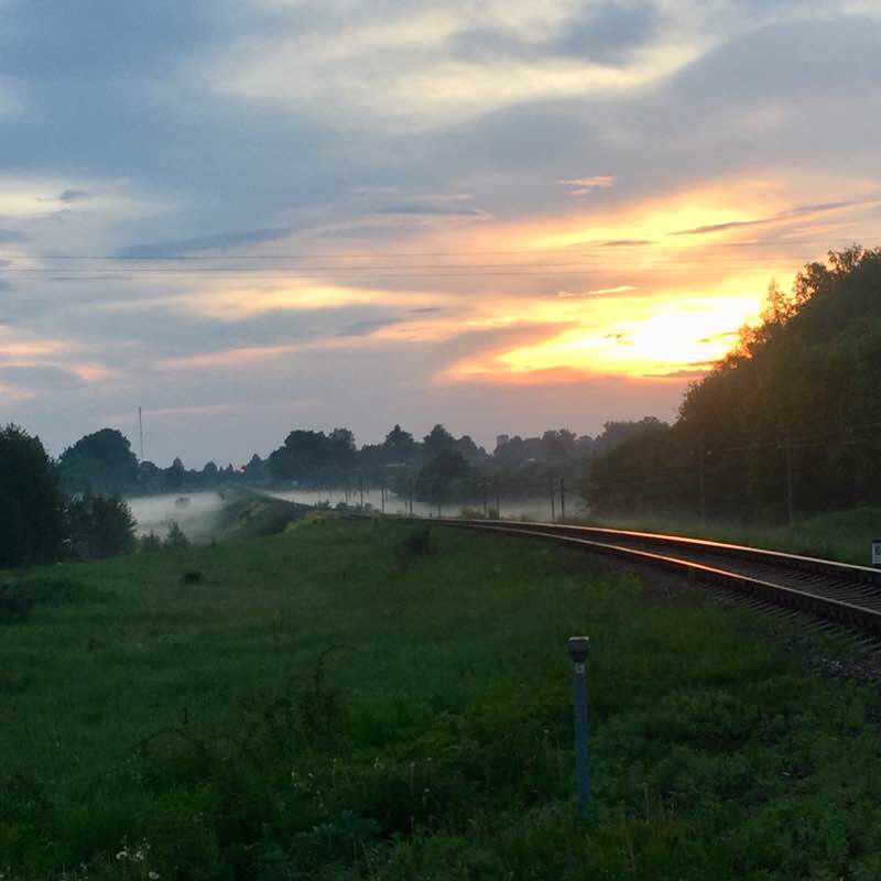 Elnya Desna River walking route map in Yelnya