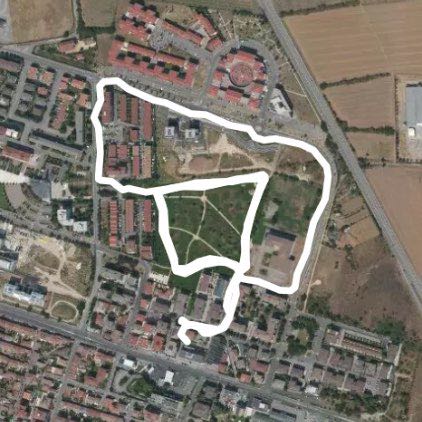 Achille Forti park walking route map in San Martino Buon Albergo