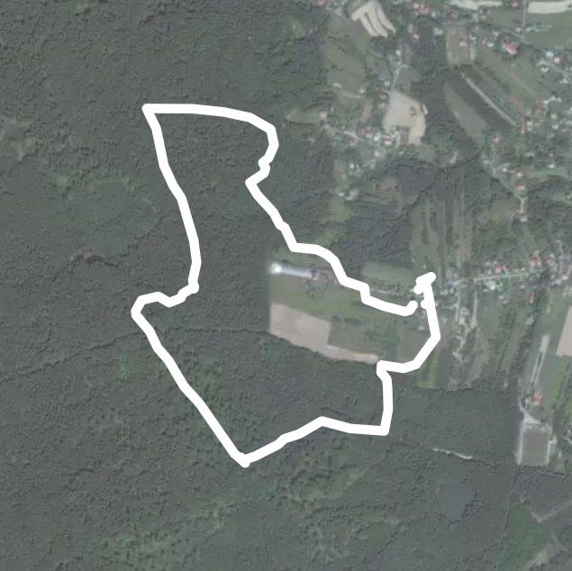 With the injections1 walking route map in Nawojowa Góra