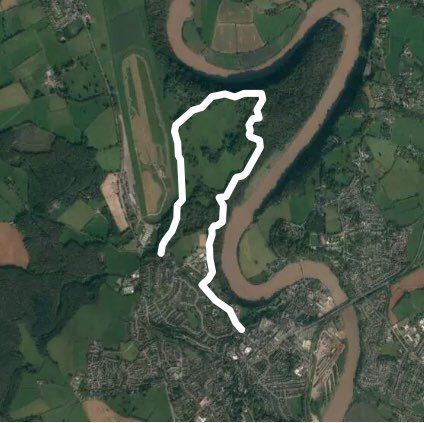 Piercefield & Wye Valley walk  walking route map in Tutshill