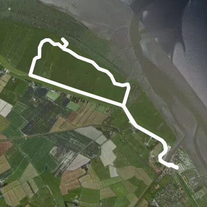 Langwarder Groden walking route map in Butjadingen