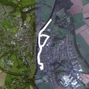 Severn park walking route map in Quatford