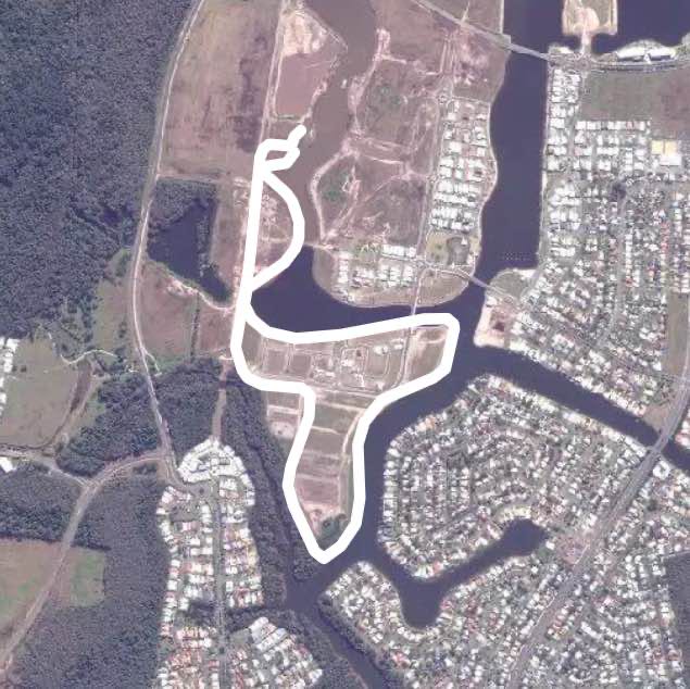 Birtinya water way walking route map in Birtinya