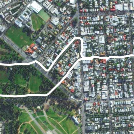 Park 15 Route walking route map in Norwood