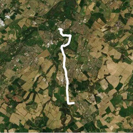 Fat bastard burn off walking route map in Gorebridge