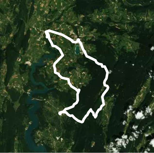 Étival Tower Poite Bridge walking route map in Meussia