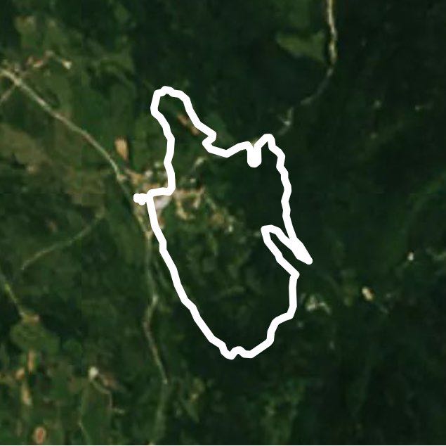 Green space tour walking route map in Meussia