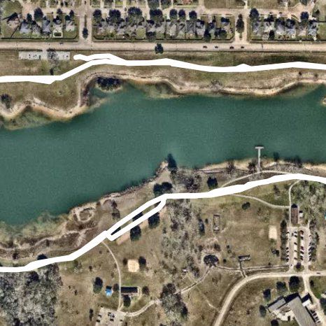 Tom Bass walking route map in Pearland