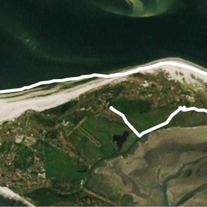 Borkum beach tour walking route map in Borkum