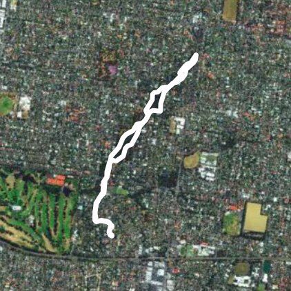 Damper Creek walking route map in Mount Waverley