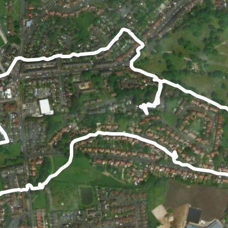 Hurst cross  walking route map in Stalybridge