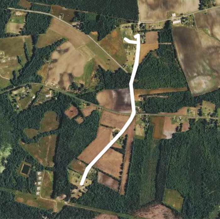 Belthlite walking route map in Rose Hill