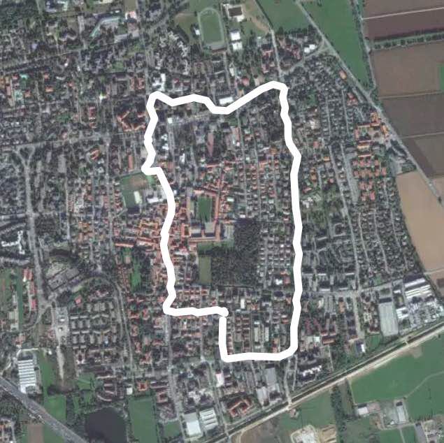 Easy Arese running walking route map in Ospiate