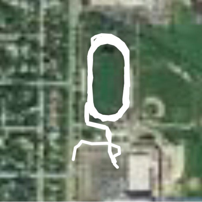 Brown Deer High Schooll walking route map in River Hills