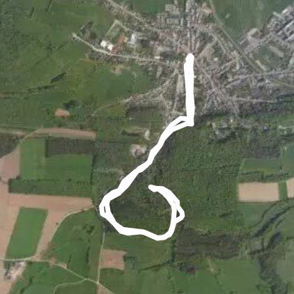 Castel Beauraing walking route map in Beauraing