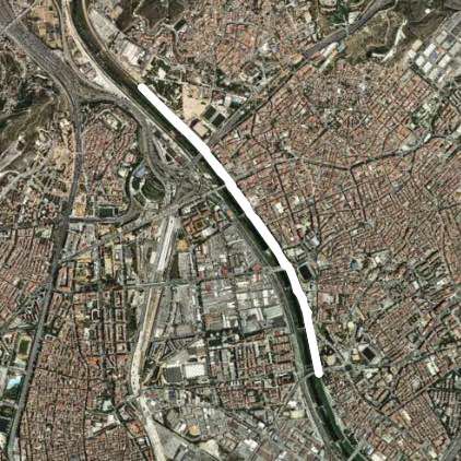 Route_01 walking route map in Santa Coloma de Gramenet