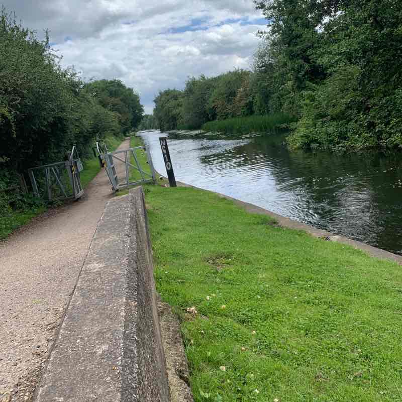 Sandiacre Canal 5km walking route map in Trowell