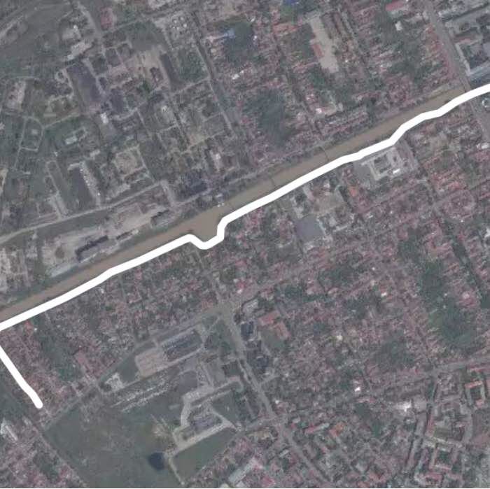 Route 2km walking route map in Timișoara