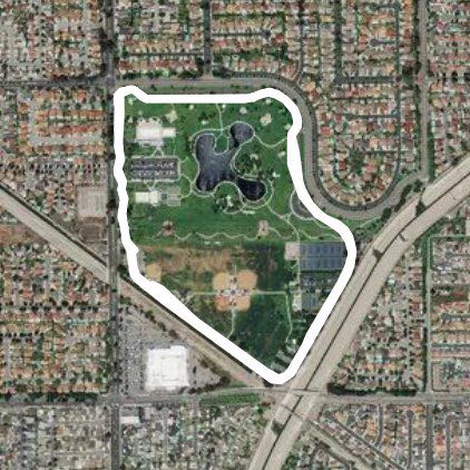 Don Knabe Park Run walking route map in Buena Park