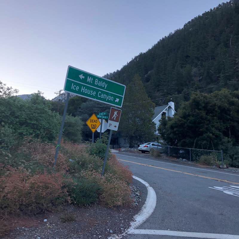Cucumanga Peak Trail walking route map in Lytle Creek
