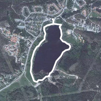 Lake side around 190808 walking route map in Sundsvall