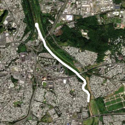 Linear Walk, Bayamón walking route map in Guaynabo