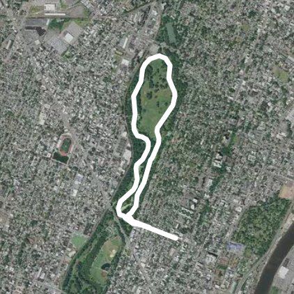 Branch brock  walking route map in Kearny