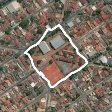 Pedroso Square walking route map in Senador Canedo