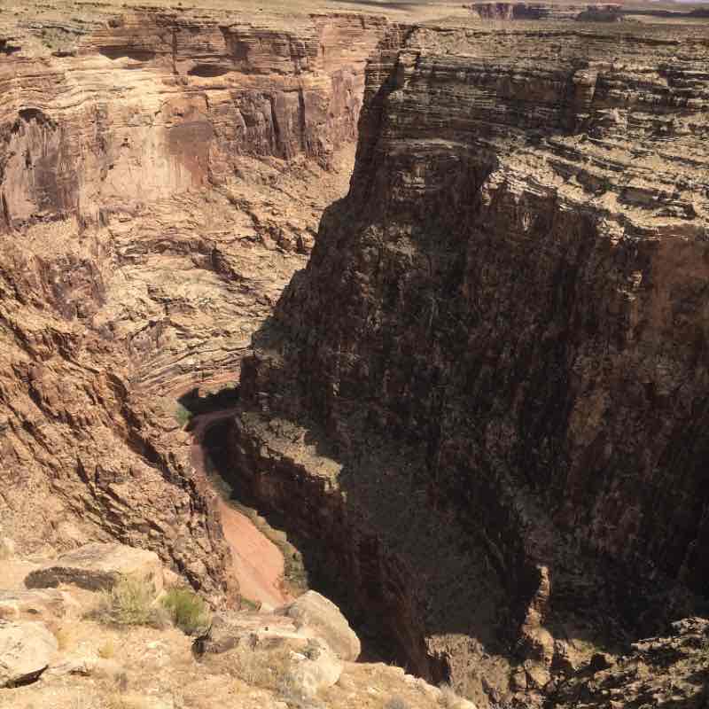 Scenic View of the Little Colorado River Gorge walking route map in Cameron