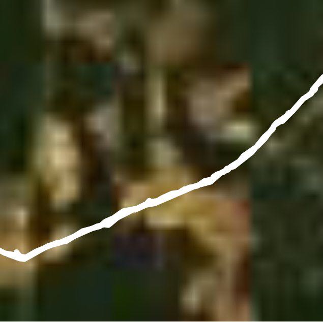 Cash road walking route map in Rison