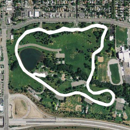 Sugarhouse park walking route map in Emigration Canyon