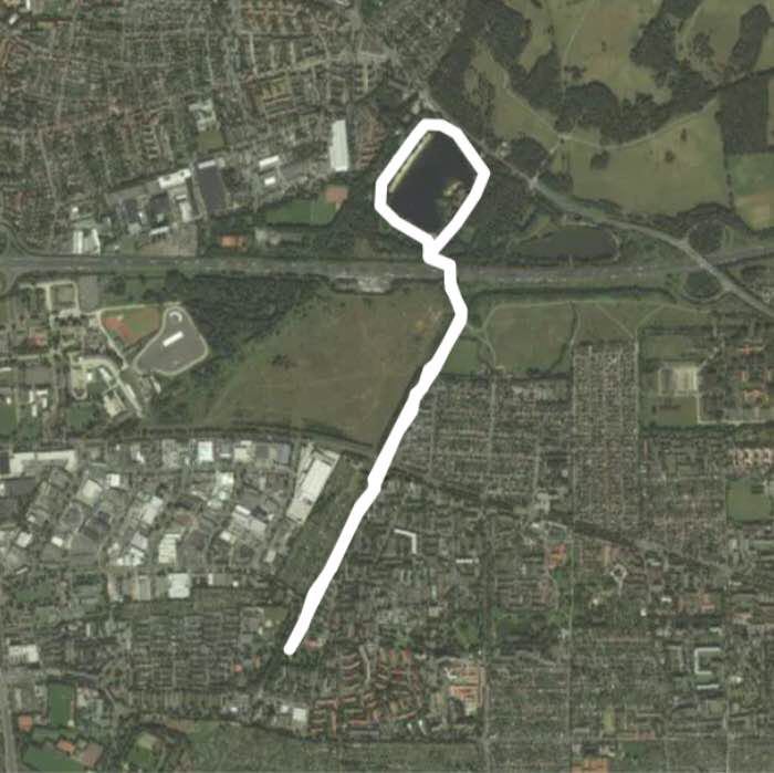 Silver Lake walking route map in Hannover