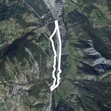 The loop of Bachelard walking route map in Barcelonnette