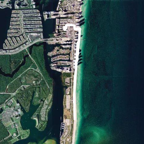Sunny Isles Beach walking route map in North Miami
