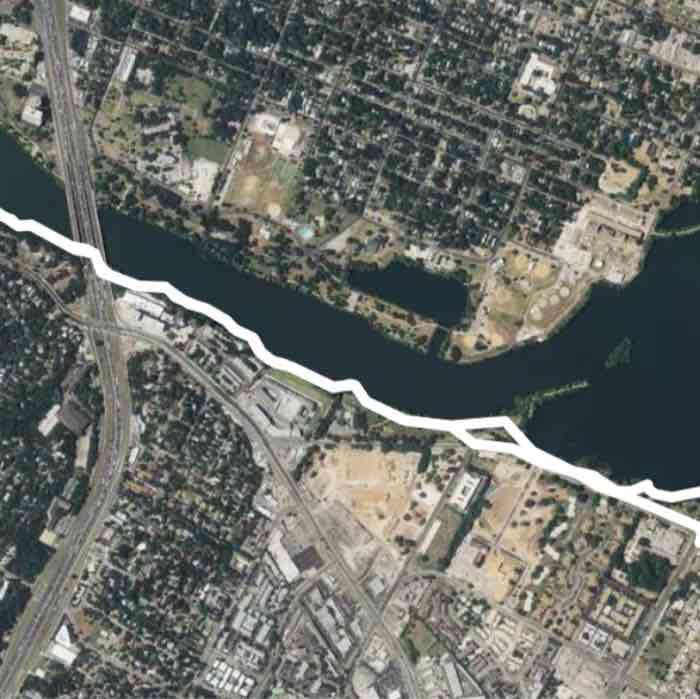 The boardwalk at lady bird lake 