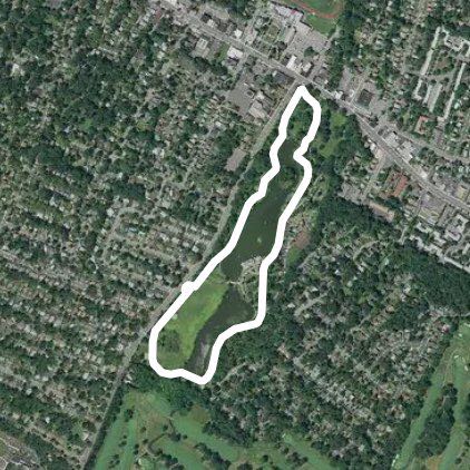 Verona park full loop walking route map in Montclair