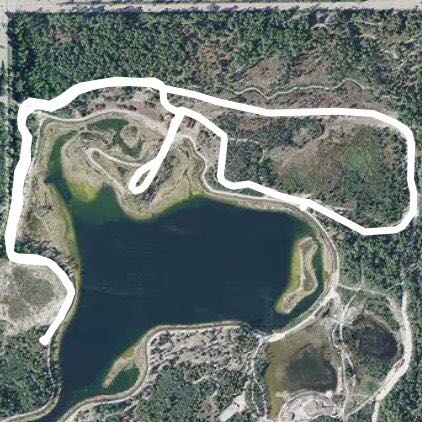 Okeheelee park south walking route map in West Palm Beach