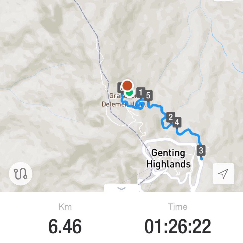 Gentinghighland walking route map in Genting Highlands