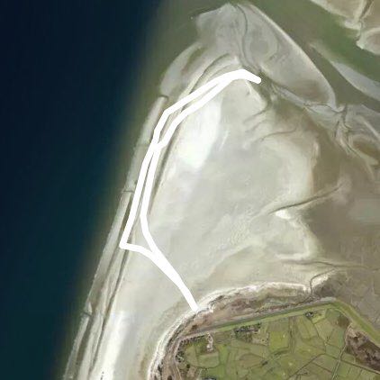 Rochelsand walking route map in Sankt Peter-Ording