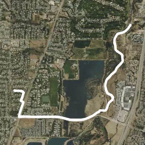 House to bridge after bathrooms/ 6 miles