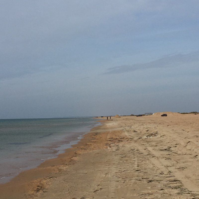 Around Vityazevsky estuary walking route map in Anapa