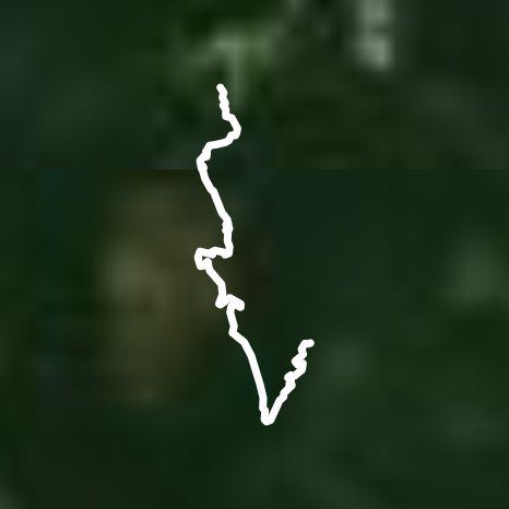 Sharp top mountain walking route map in Bedford