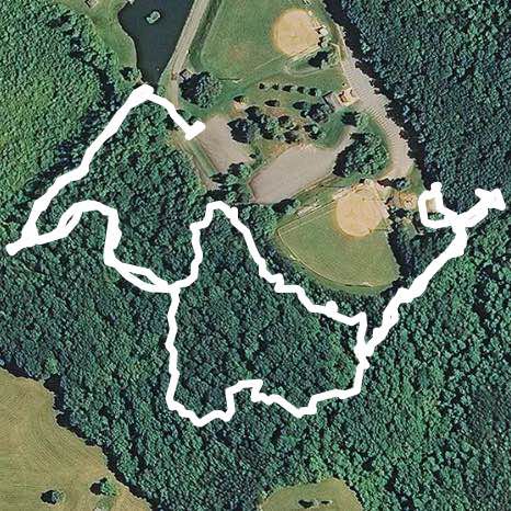 Liberty lake park walking route map in Bedford