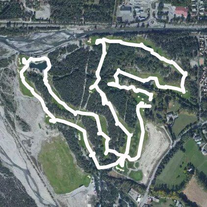Chenu wood golf walking route map in Barcelonnette