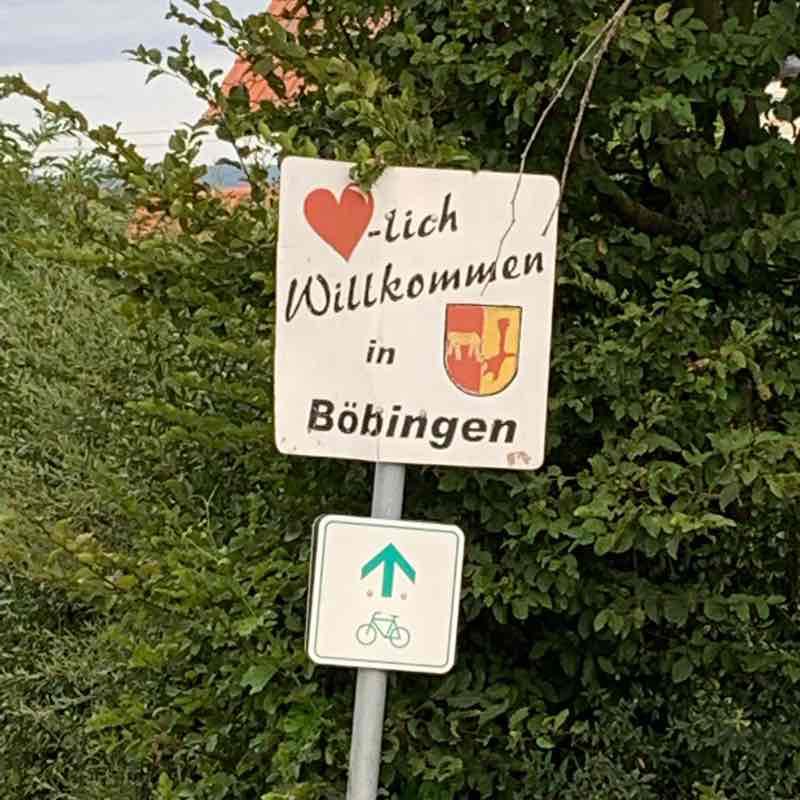 Böbingen - round trip through the "market stall" walking route map in Freisbach