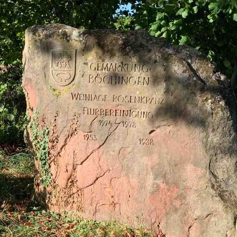 Frankweiler - Böchingen - Nussdorf walking route map in Böchingen