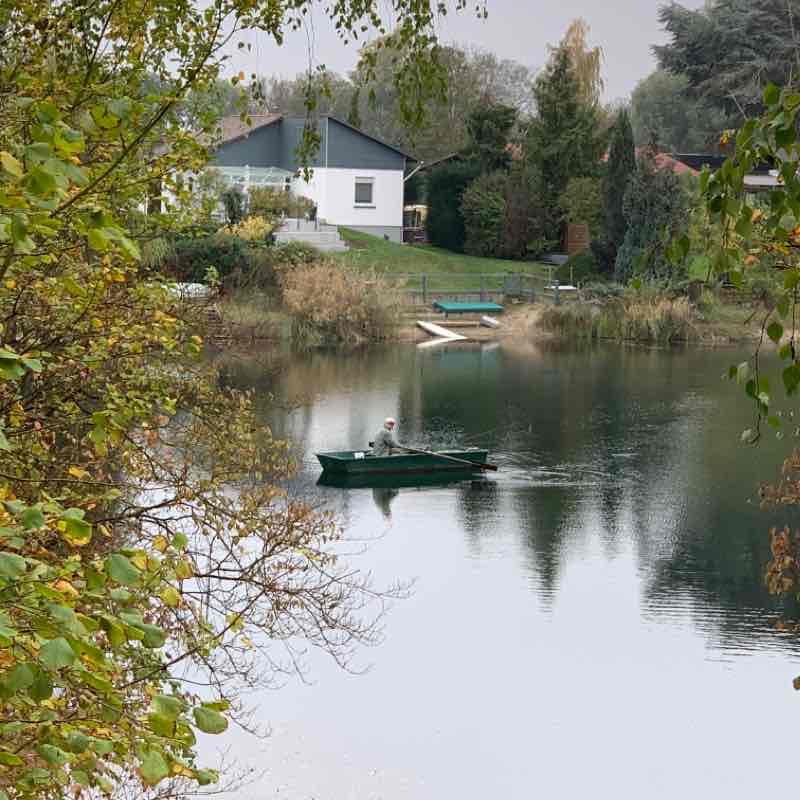 Speyerer Binsfeld lakes walking route map in Speyer