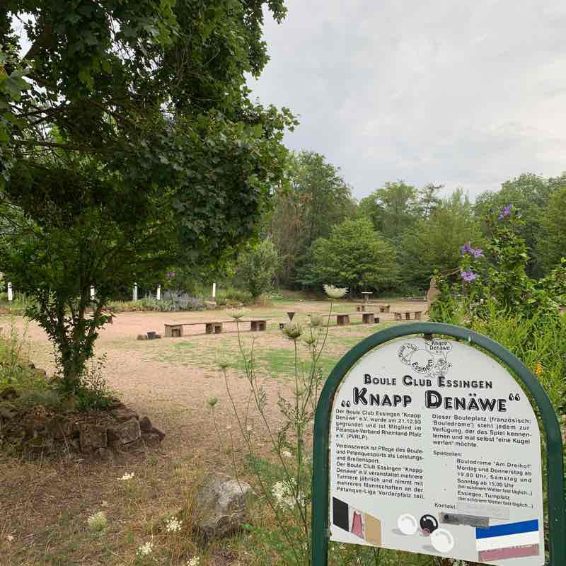 Triathlon - between golf, bowls and drafts walking route map in Offenbach an der Queich